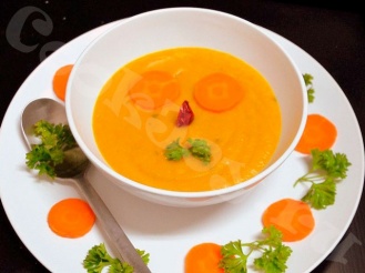 Суп-пюре из моркови с рисом